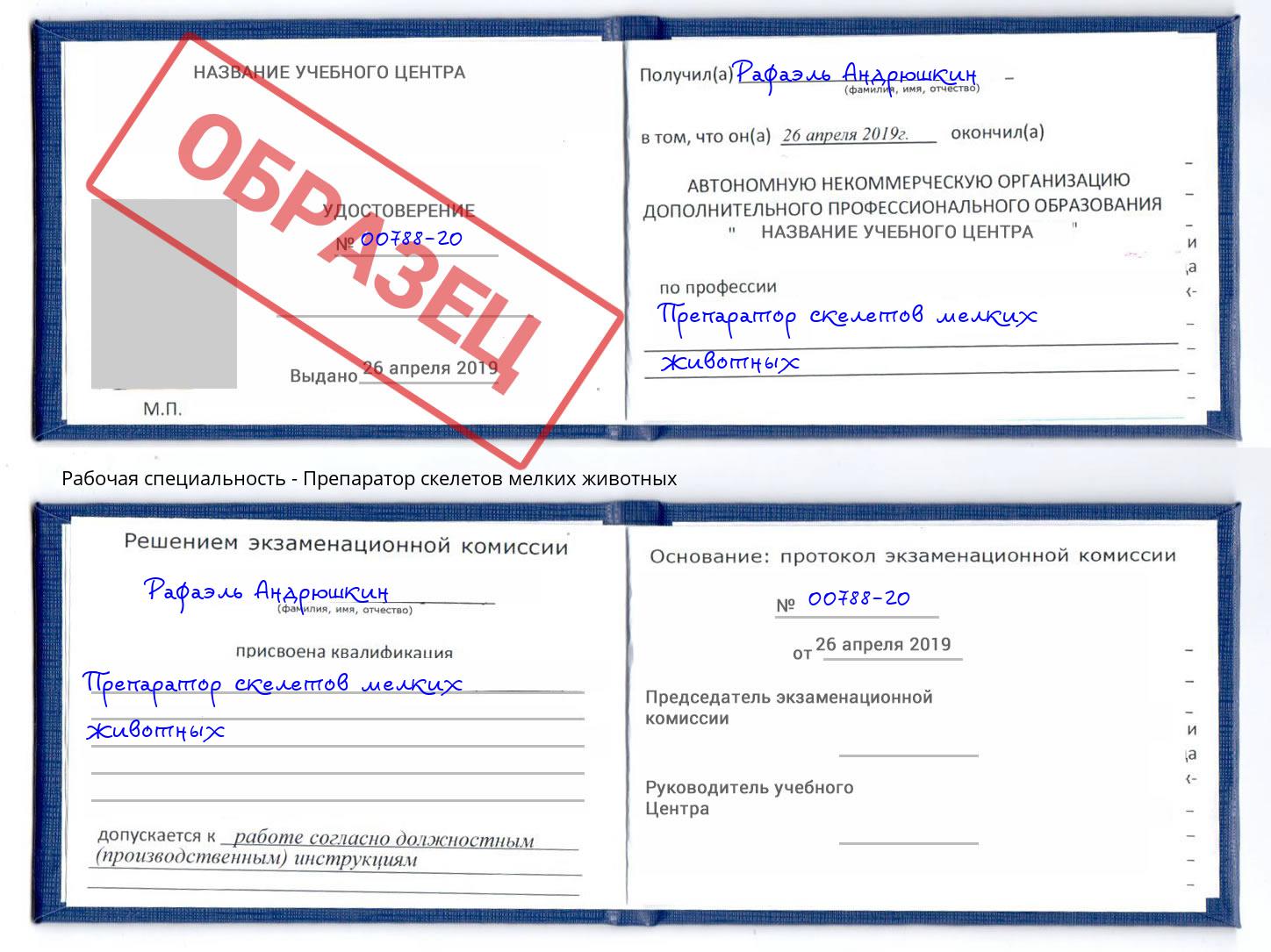 Препаратор скелетов мелких животных Донской