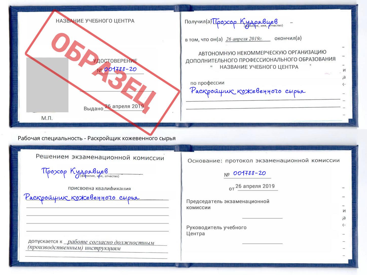 Раскройщик кожевенного сырья Донской